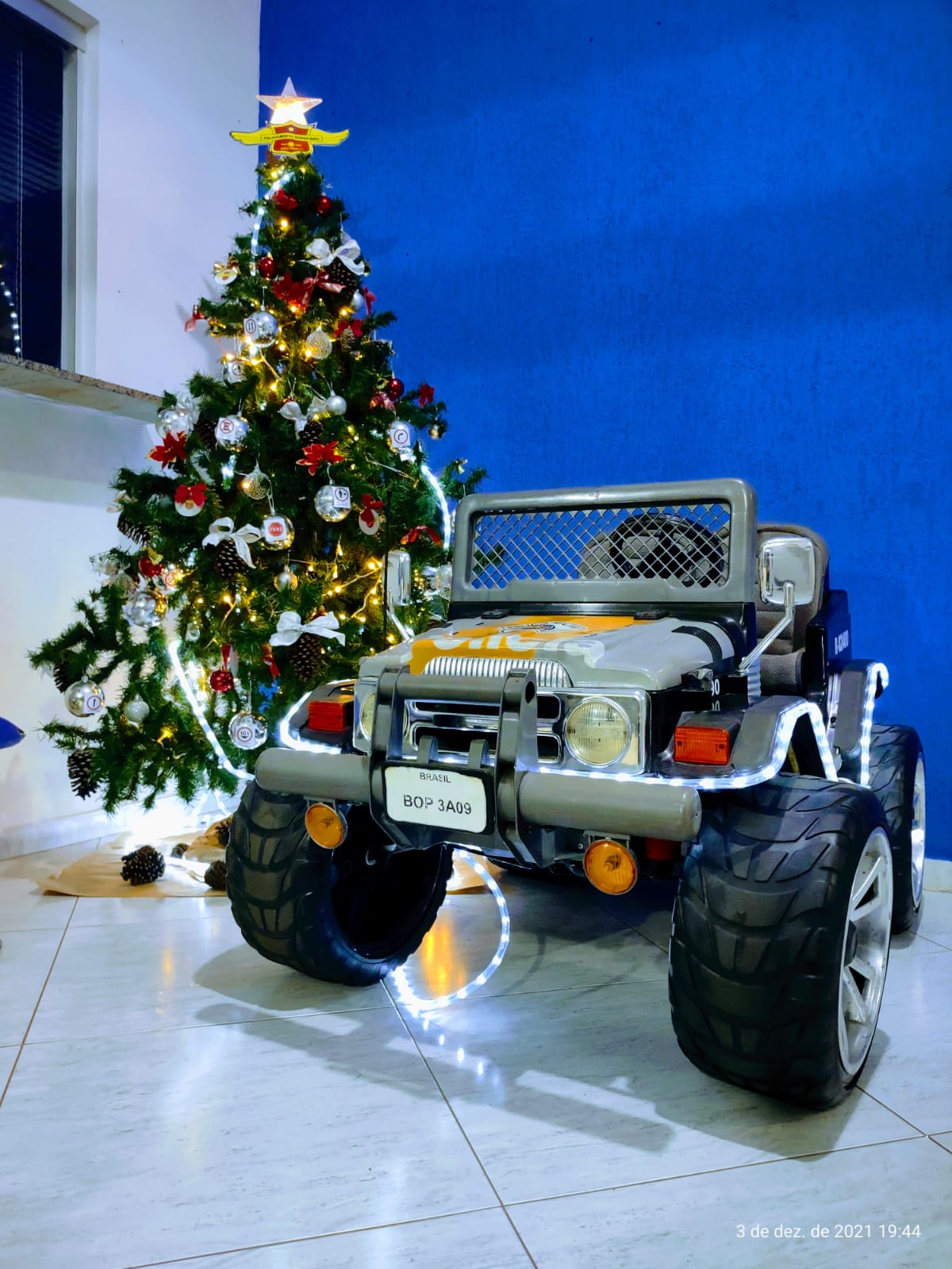 Natal iluminado da Polícia Rodoviária começa nesta sexta-feira